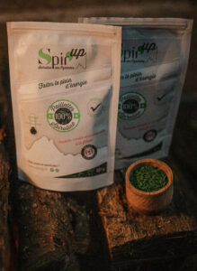 Les sachets de paillettes de spiruline spirup